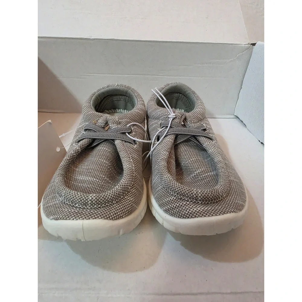 US Sports Toddler Boys Slip On Canvas Loafers Taupe Grey Size 11T NWT